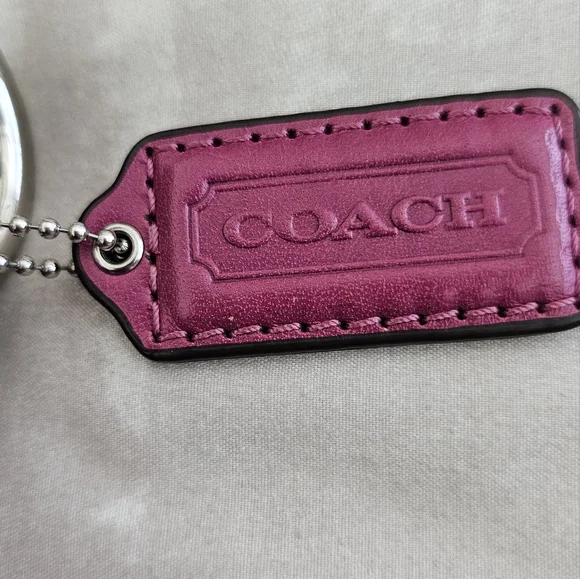 Coach Signature Canvas Shoulder Bag - Pink and Brown - Picture 11 of 15